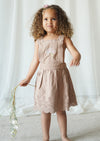 Elea | Corduroy Cotton Anglaise Dress | Wistful Mauve