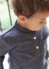 Milo | Corduroy Long Sleeve Button Shirt | Vintage Blue