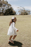 Harper | Swiss Dot Cotton Lace Dress | Vintage White