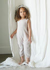 Muslin Cotton Unisex Sleeveless Jumpsuit | Pewter