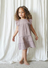 Maliya | Muslin Cotton Anglaise Dress | Dusty Mauve