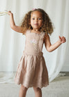 Elea | Corduroy Cotton Anglaise Dress | Wistful Mauve