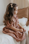 Aurora | Ruffle Collar Cotton Dress | Chocolat