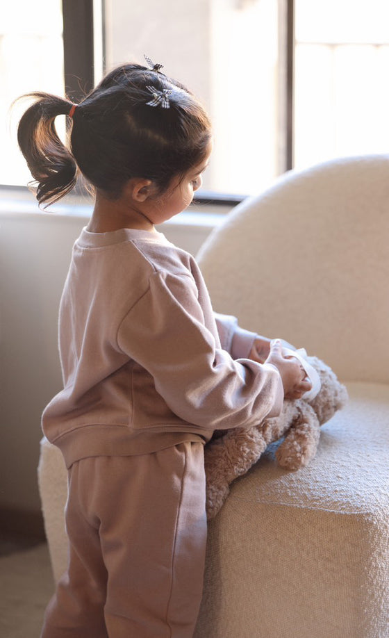 Finley | Cotton Fleece Sweatsuit Set | Petit Lapin | Bark