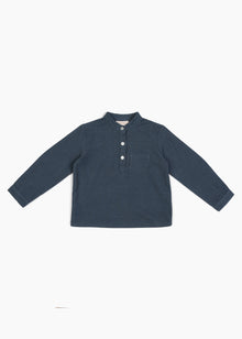  Milo | Corduroy Long Sleeve Button Shirt | Vintage Blue