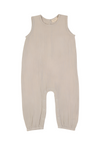 Muslin Cotton Unisex Sleeveless Jumpsuit | Pewter