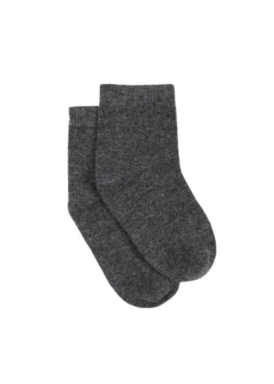 Cashmere & Wool Socks | Dark Gray Melange