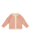 Cashmere Cardigan | Red/Beige