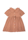 Aurora | Ruffle Collar Cotton Dress | Chocolat