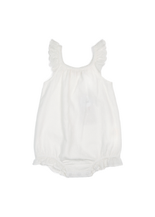  Calliope | Swiss Dot Embroidered Romper | Antique Ivory