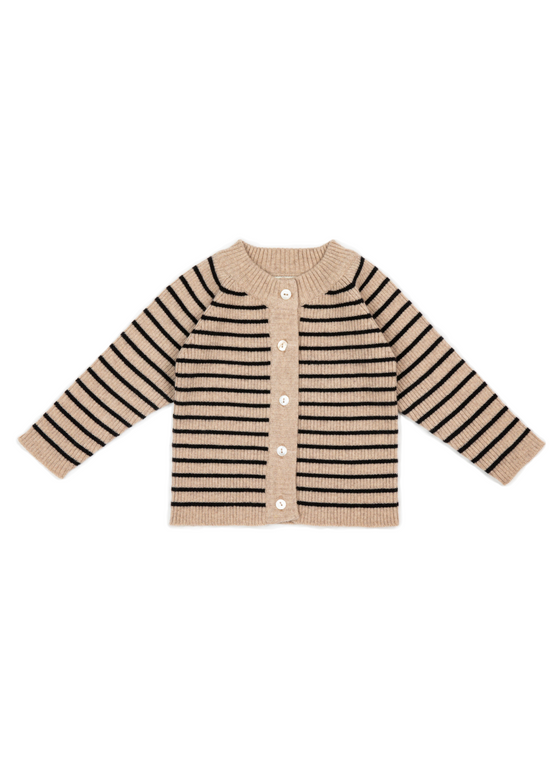 Cashmere Cardigan | Black/Beige